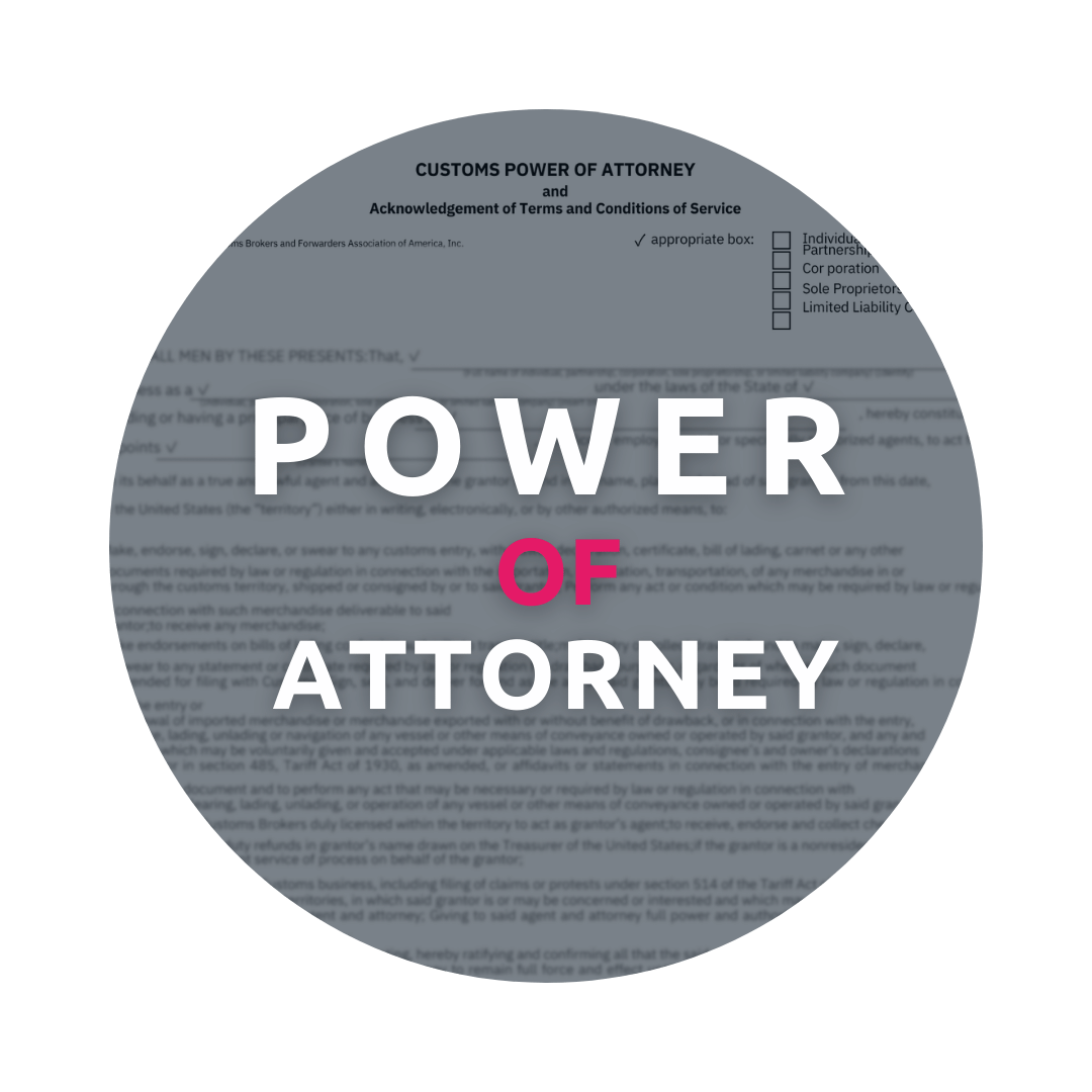 Power of Attorney circle sample