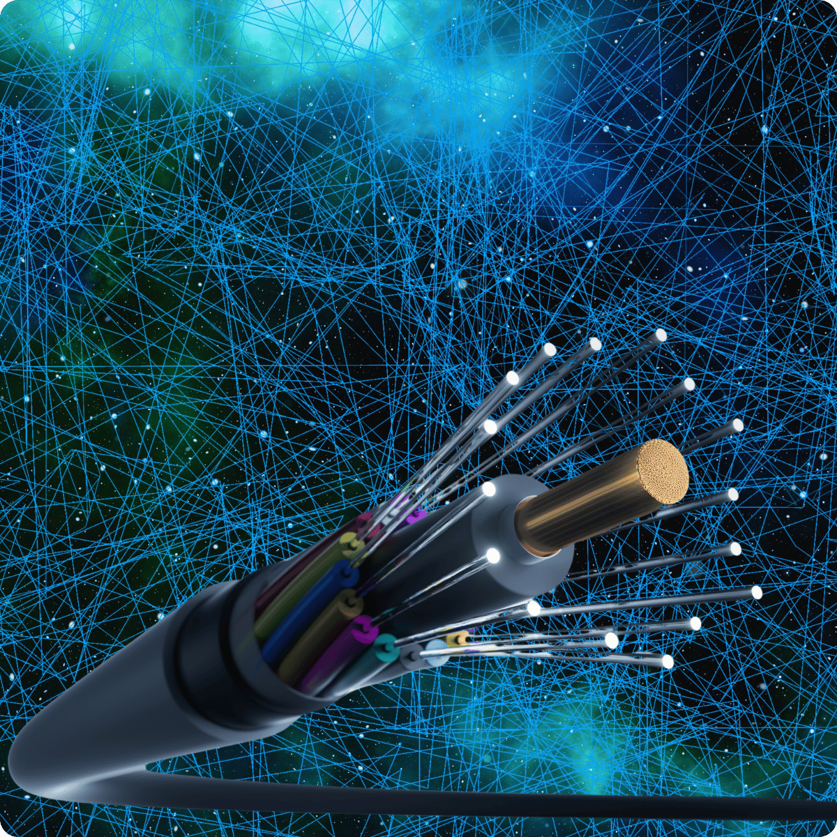 Deep sea cables fiber optic image