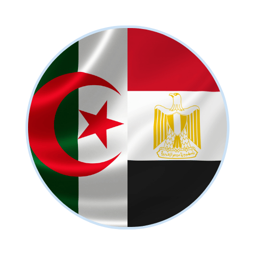 Algeria and Egypt Flag icon