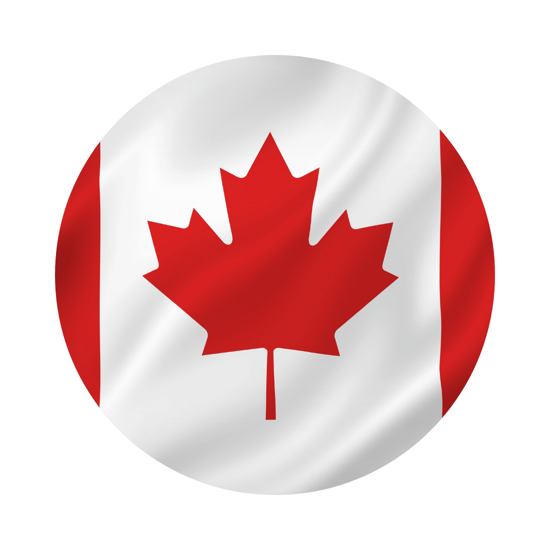 Canada flag circle