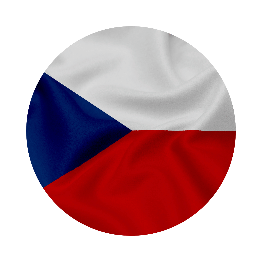 Czechia flag circle