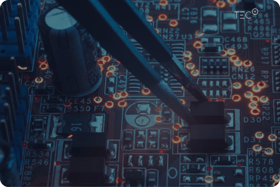 electronics and components stock image