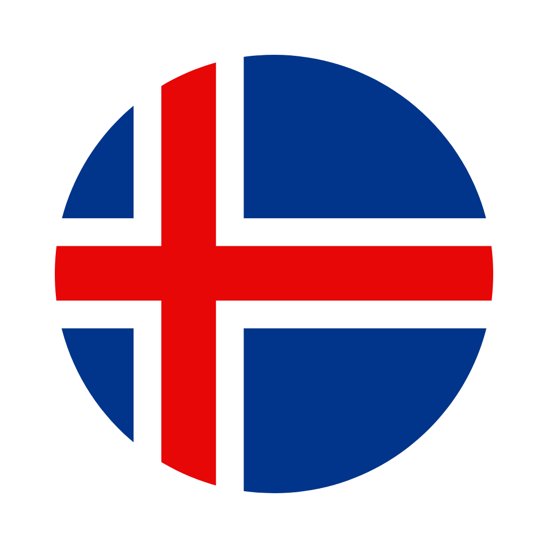 Iceland flag circle