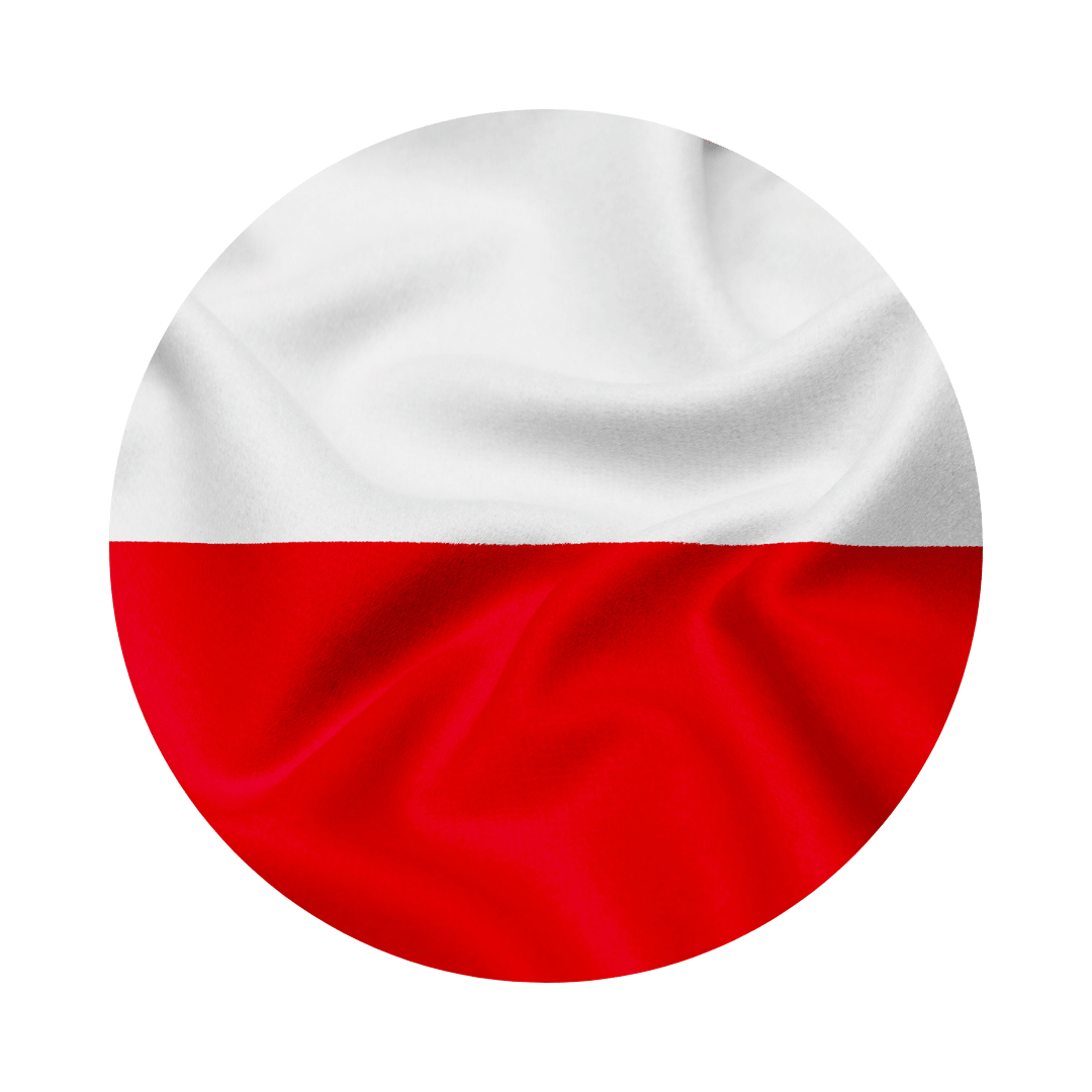 Poland flag circle