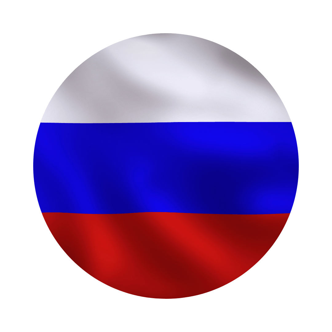 Russia flag circle