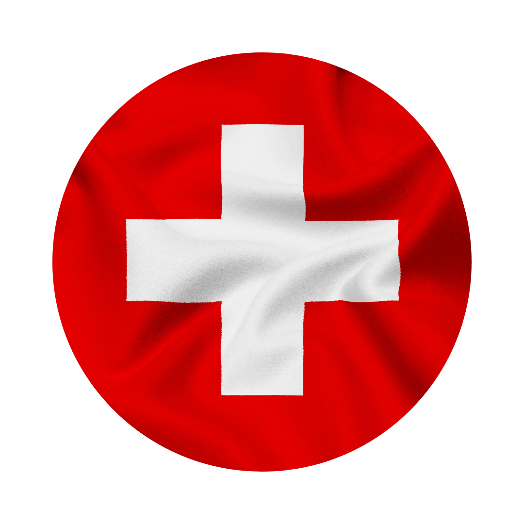 Switzerland flag circle