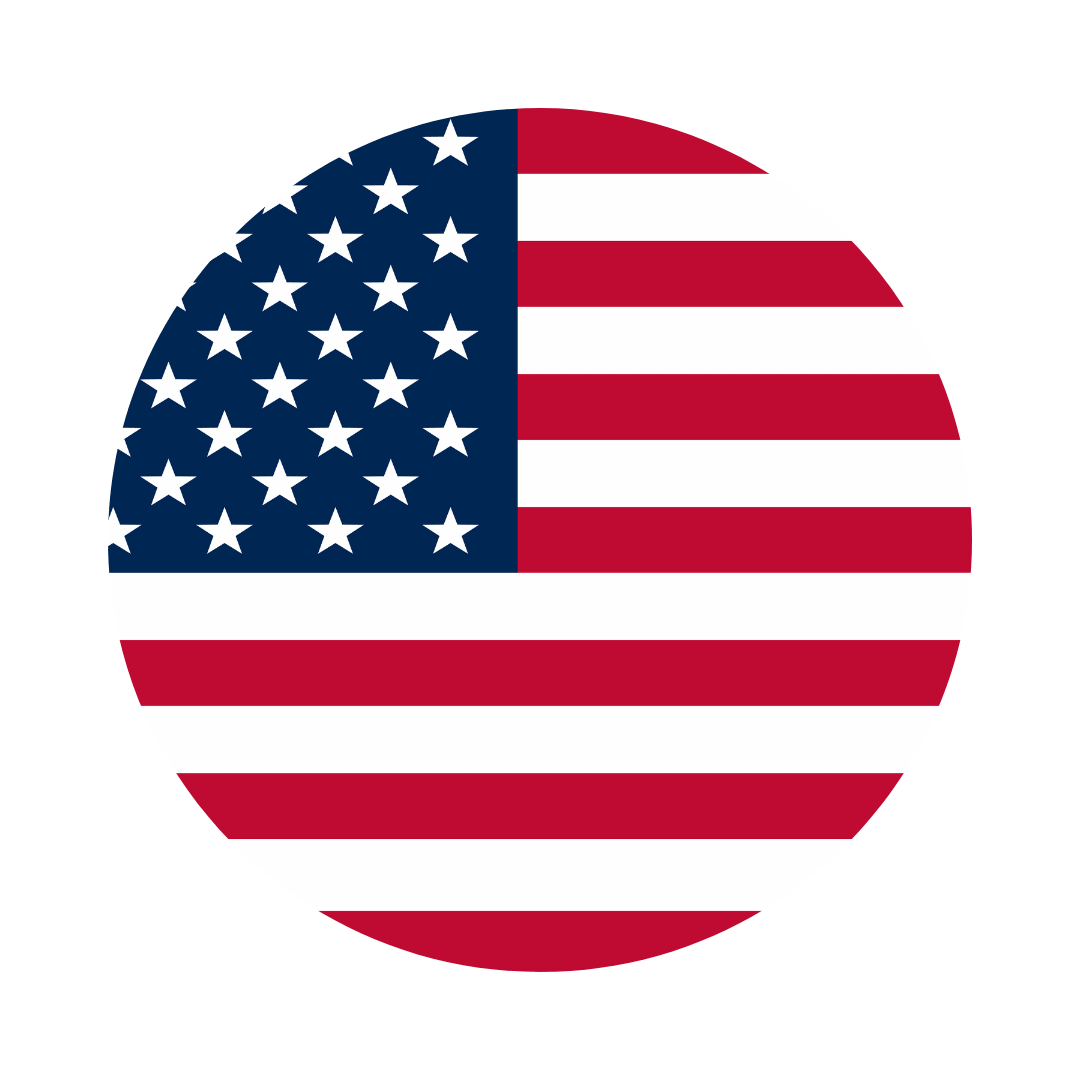 USA flag circle