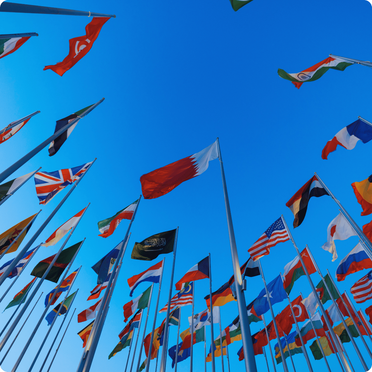 Multiple country flags for Trade bloc header image