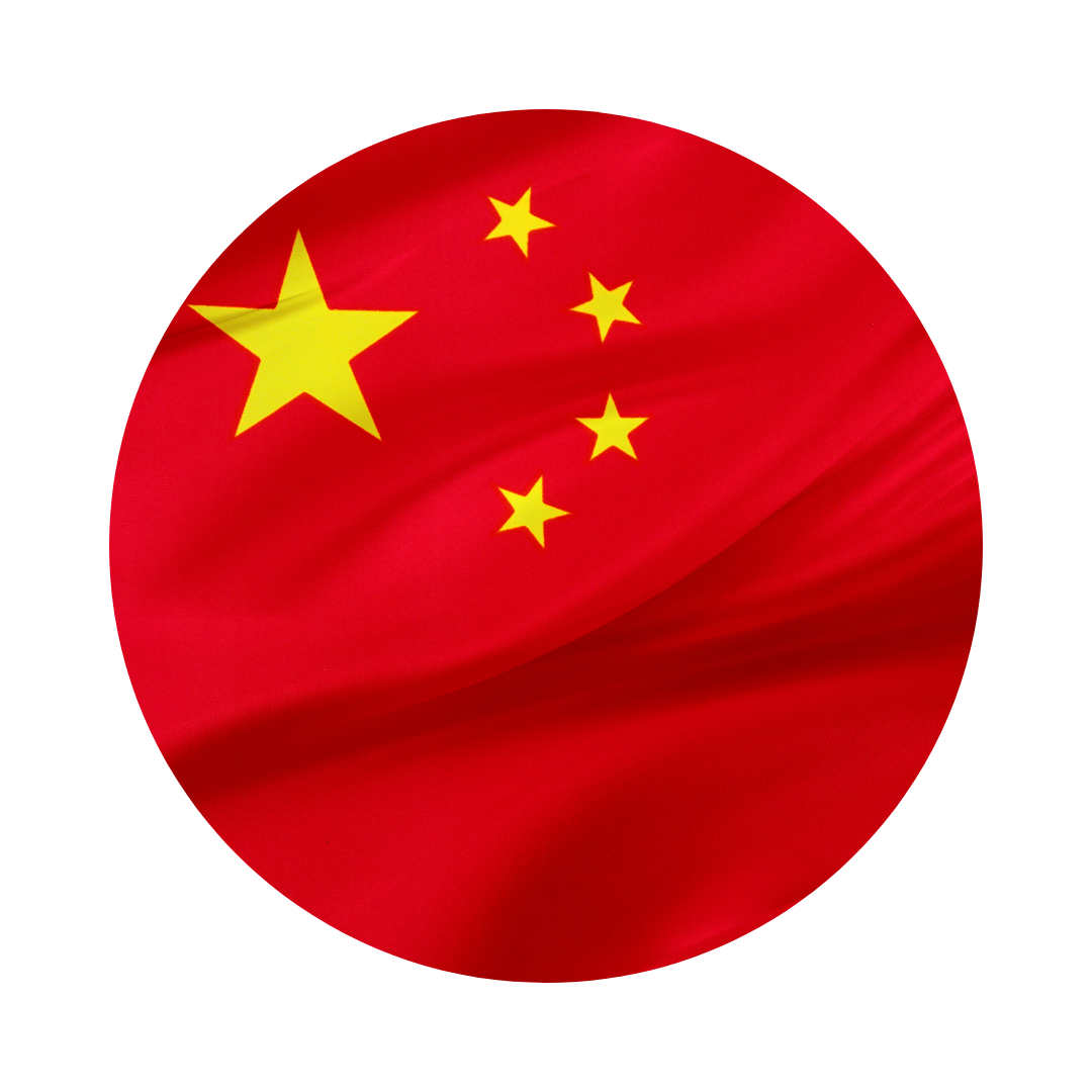 China flag in a circle