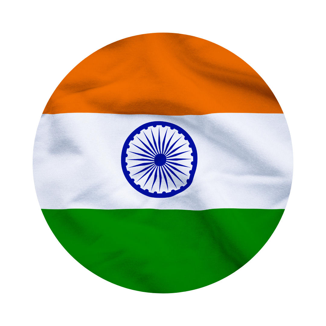 India flag in a circle