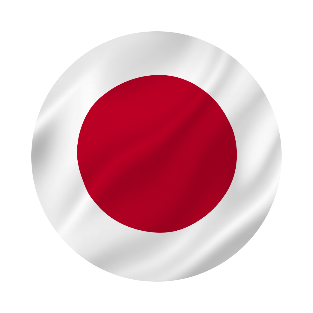 Japan flag in a circle