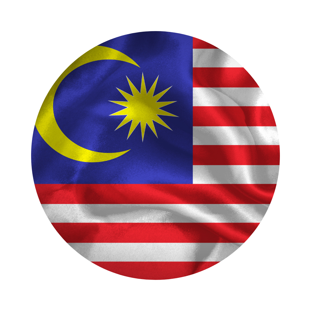 Malaysia flag in a circle