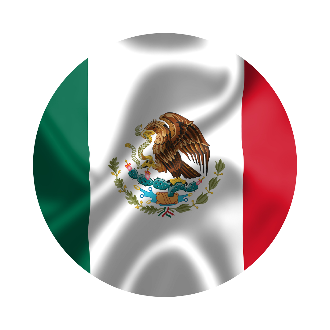 Mexico flag in a circle