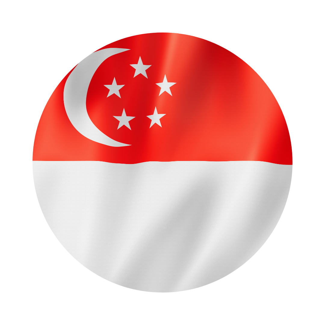 Singapore flag in a circle