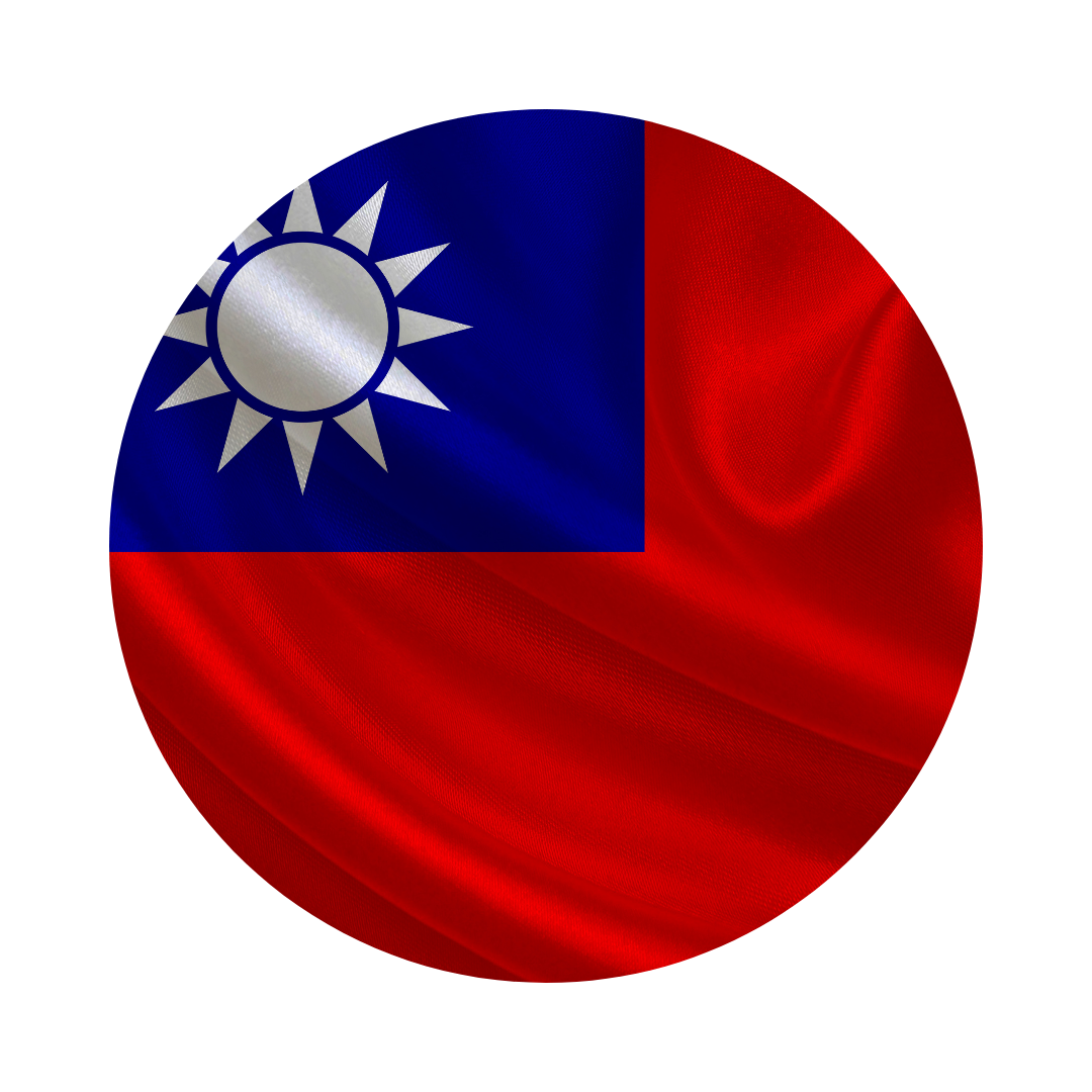 Taiwan flag in a circle