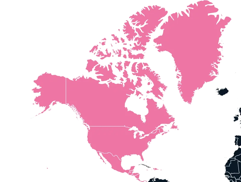 North America map outline