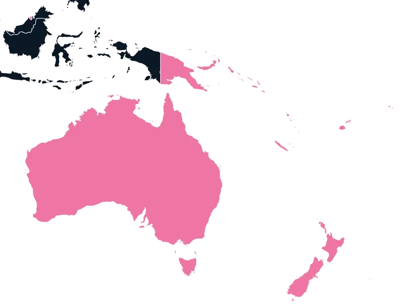 Oceania map outline