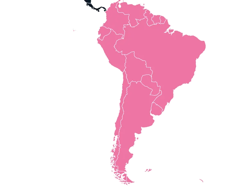 South America map outline